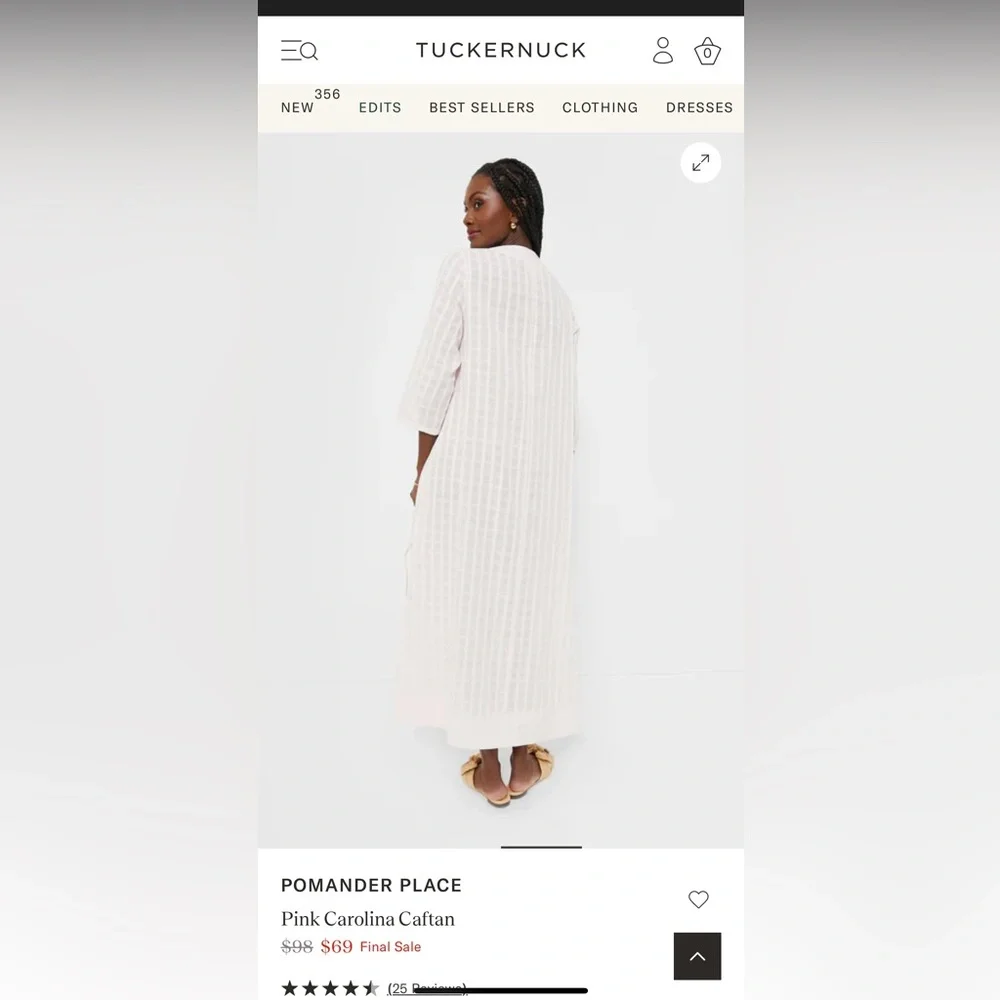 Tuckernuck Pink Carolina Caftan Maxi Dress - Picture 7 of 11